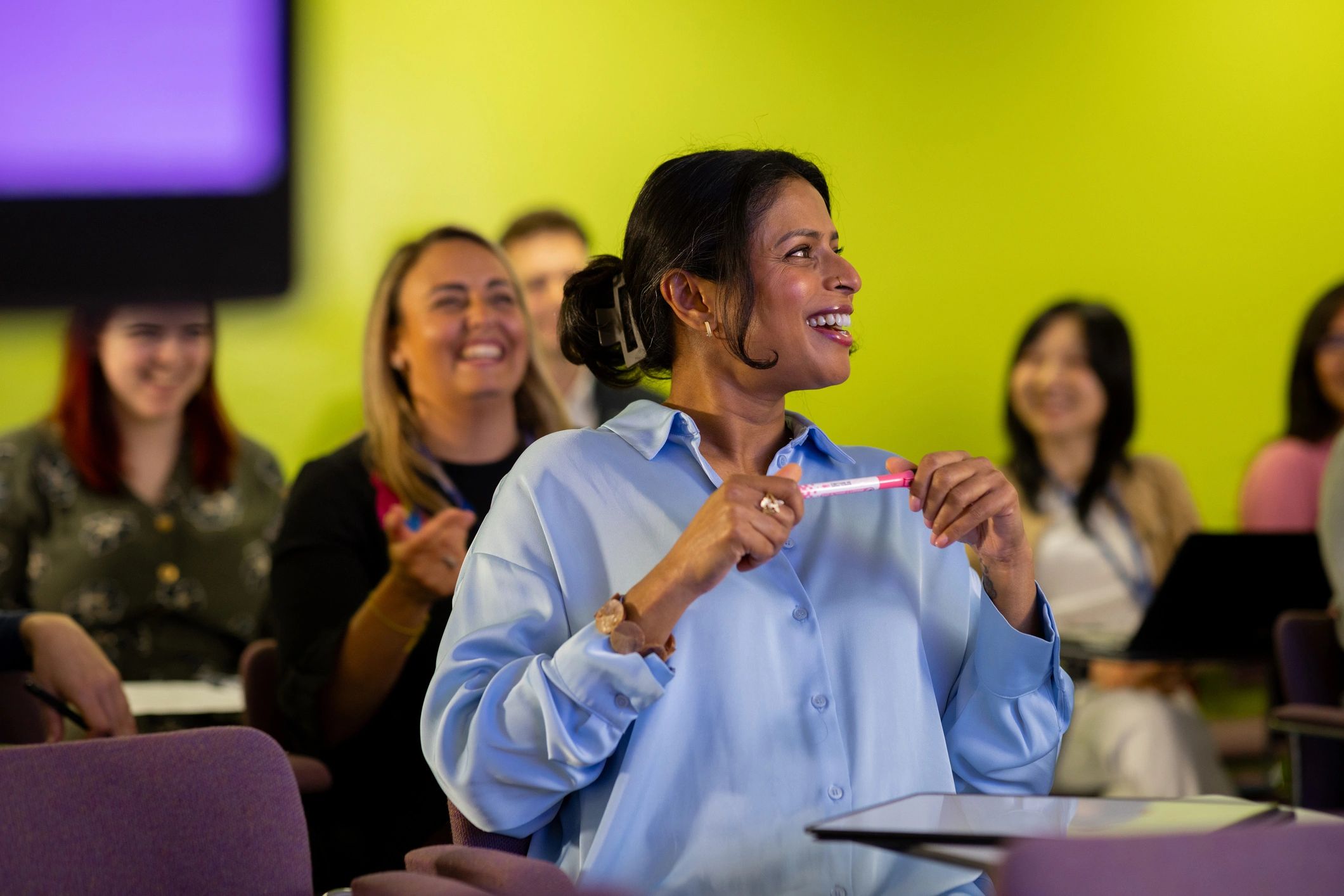 Audience attending an academic seminar