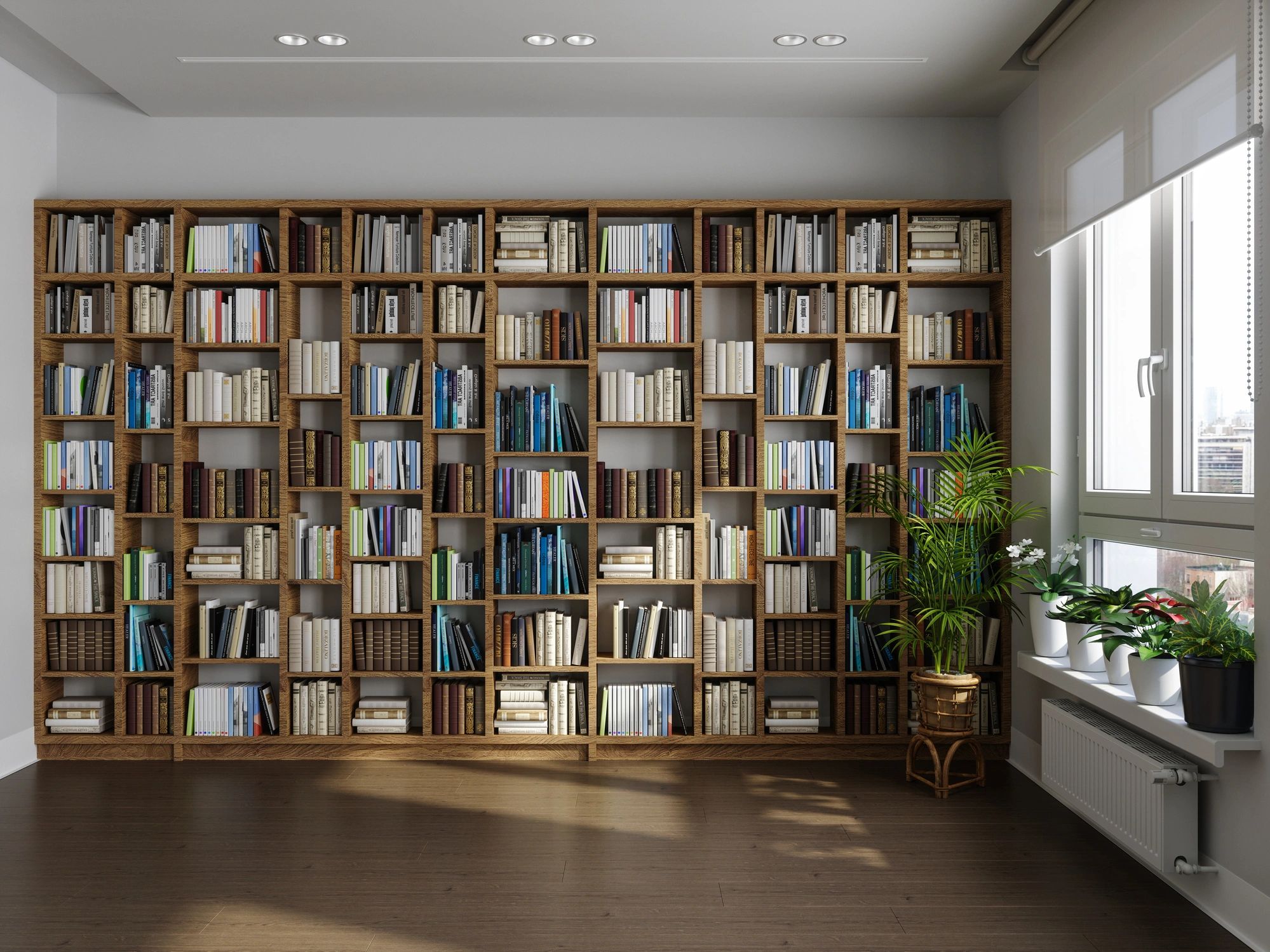 Bookshelf and reading space